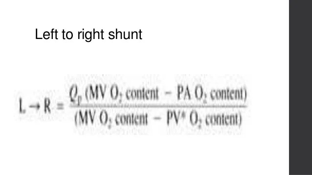 Calculation of bidirectional shunts