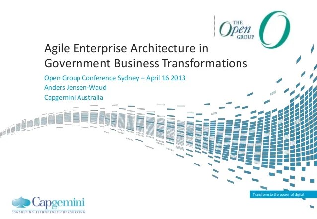 Agile Enterprise Architecture in Government Business