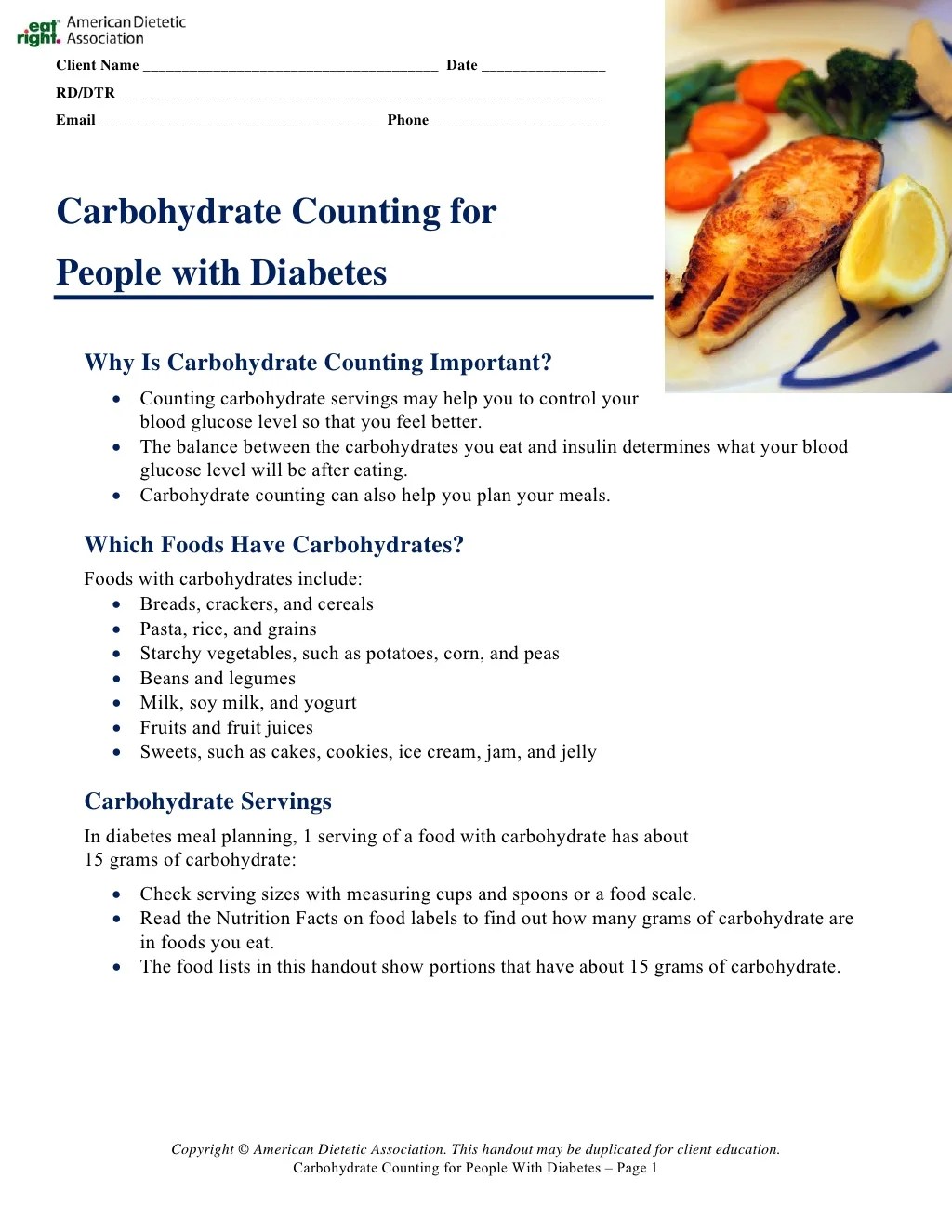 Carbohydrate counting final