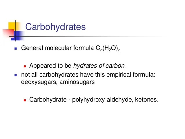 Carbohydrates summary