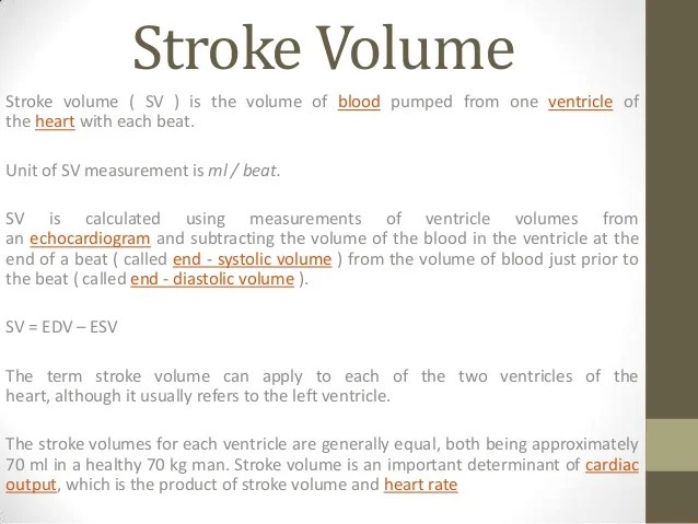 How to calculate end diastolic volume