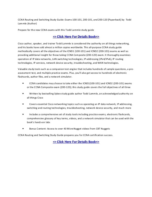 Ccna routing and switching study guide