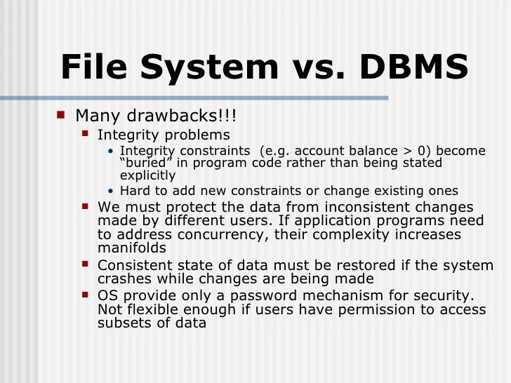 Files Vs DataBase