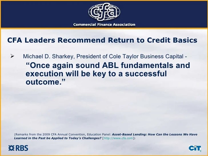 CFA Credit Basics