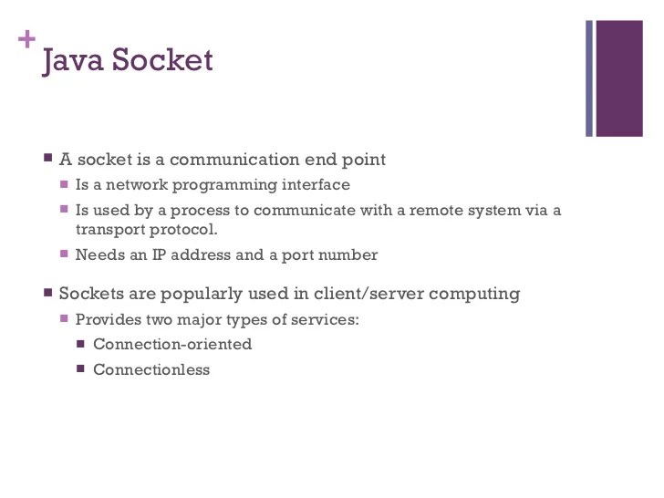 A Short Java Socket Tutorial