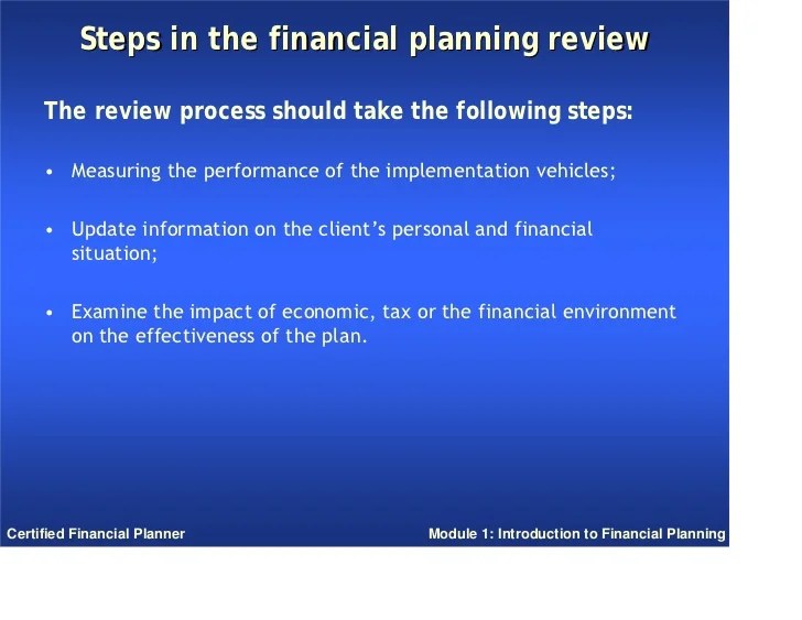 Introduction to financial planning