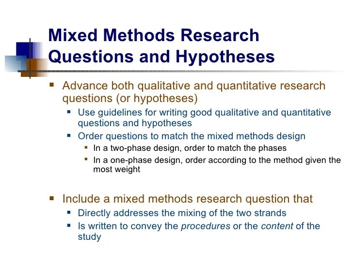 Mixed Methods Research Questions Examples pdfshare
