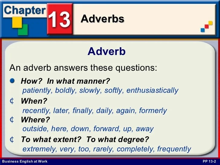 ADVERBS