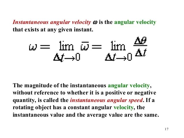 ROTATIONAL KINEMATICS