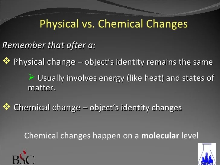 Changes matter undergoes