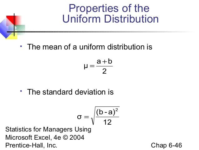Standard Deviation Of Uniform Distribution slidedocnow