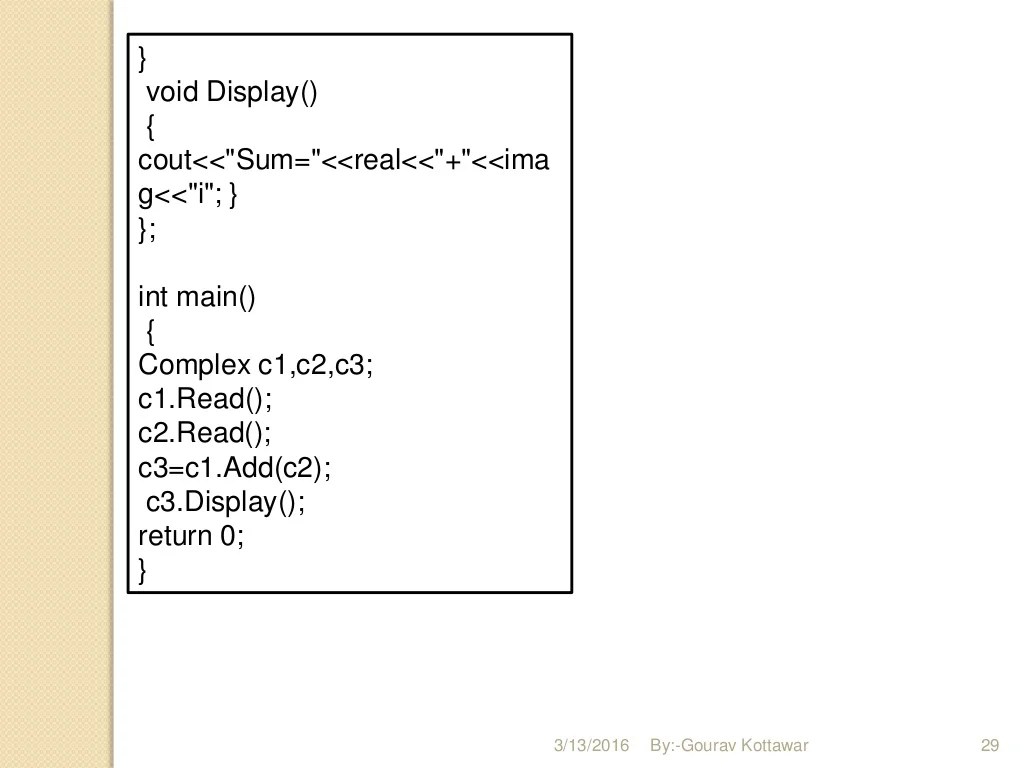 classes & objects in cpp