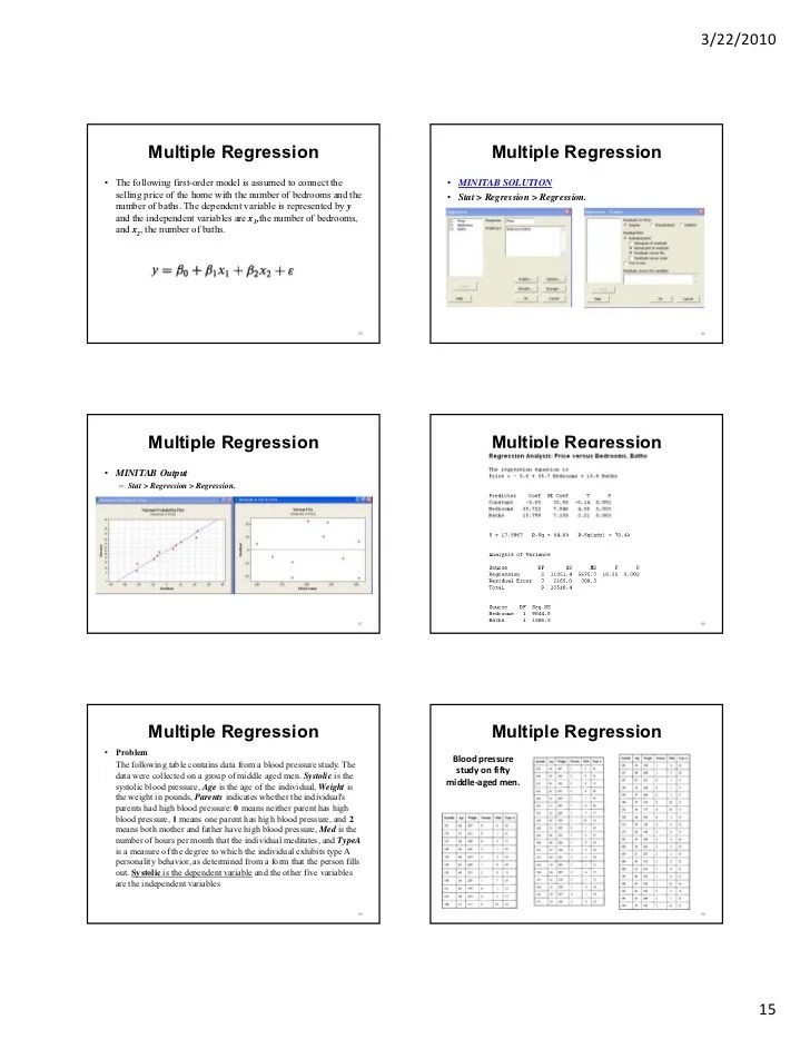 Using dummies in minitab 18 multivariate regression passapond