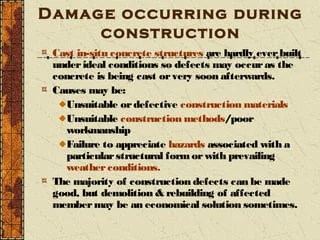 damages during construction | PPT
