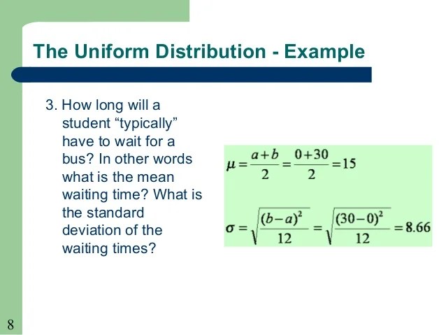 Standard Deviation Of Uniform Distribution slidedocnow