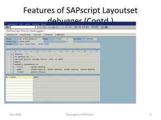 Chapter 07 debugging sap scripts