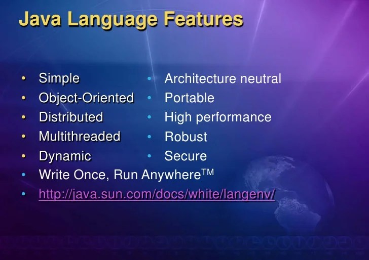 Chapter 1. java programming language overview