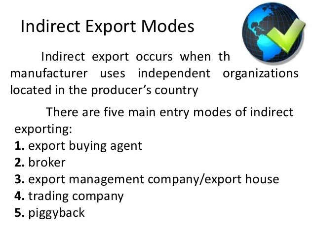 CHAPTER 10 Export Modes