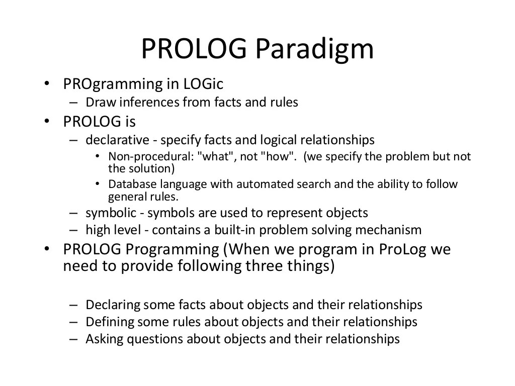 ProLog (Artificial Intelligence) Introduction