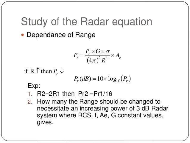 Chapter 2radar equation
