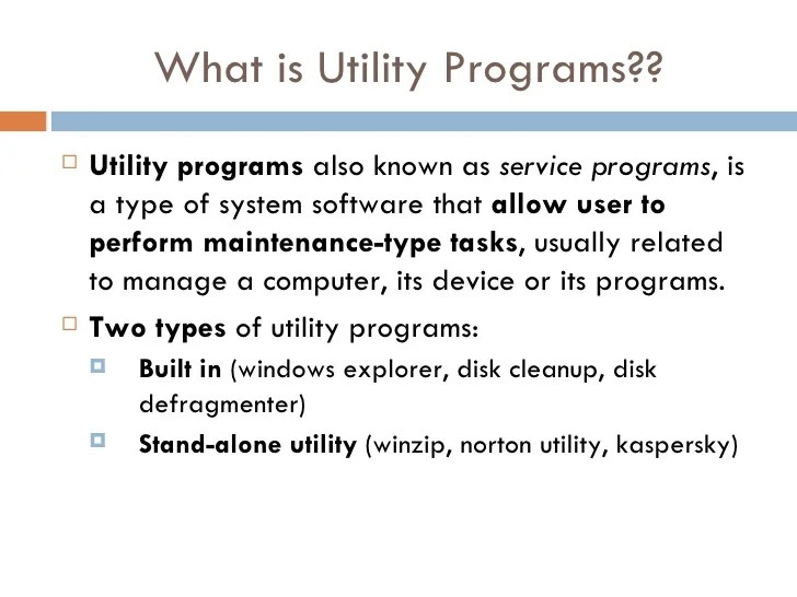 Computer Utility Definition