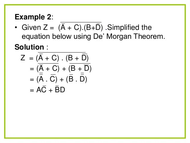 Chapter 2 Boolean Algebra (part 2)
