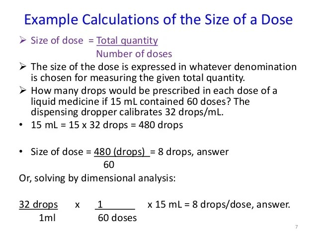 Calculation of Doses