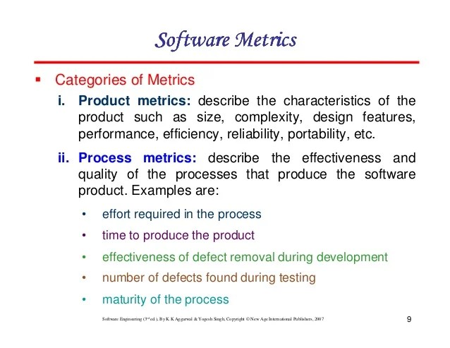 Chapter 6 software metrics Chapter 6 software metrics