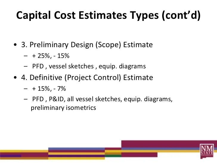 Chapter 7 capital cost estimation