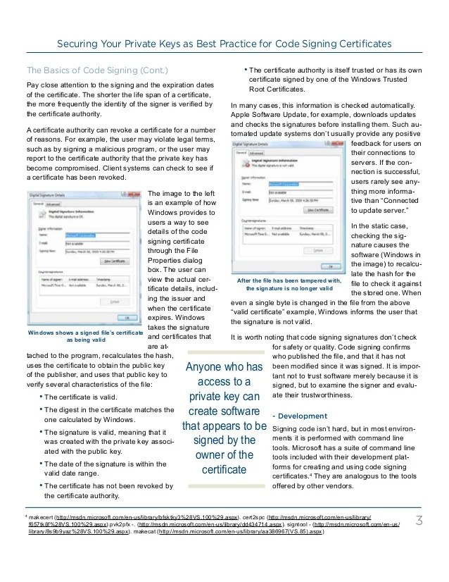 The Best Practice with Code Signing Certificates