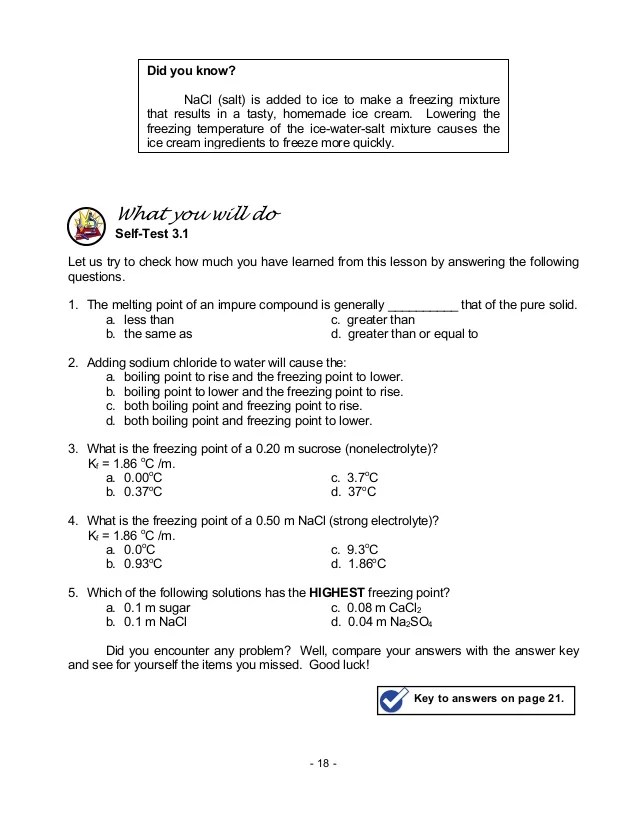 Chem m6 colligative properties of solution