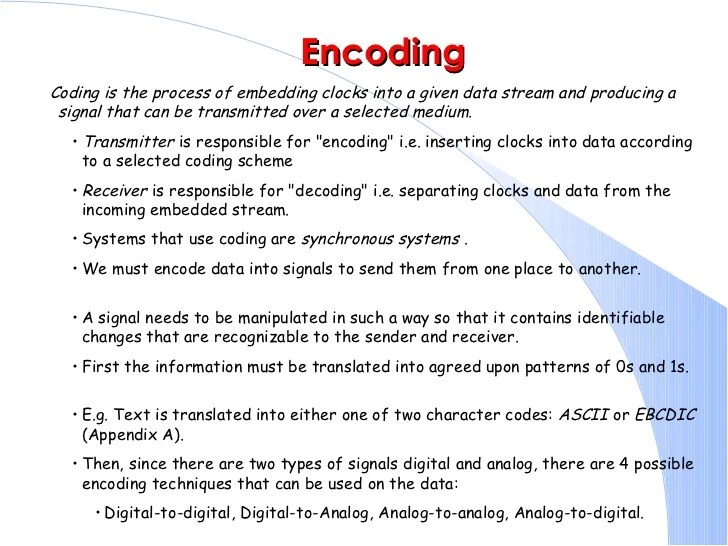Data Encoding