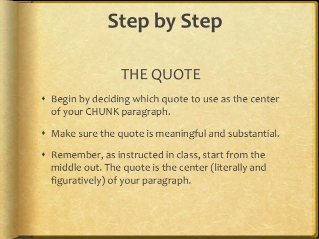 Chunk Paragraph Template and Examples