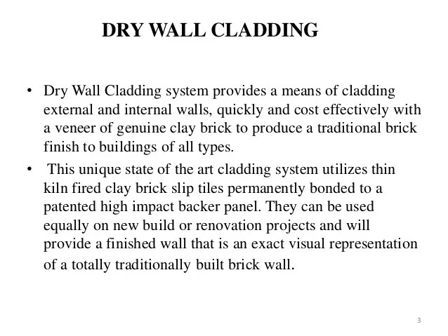 Cladding