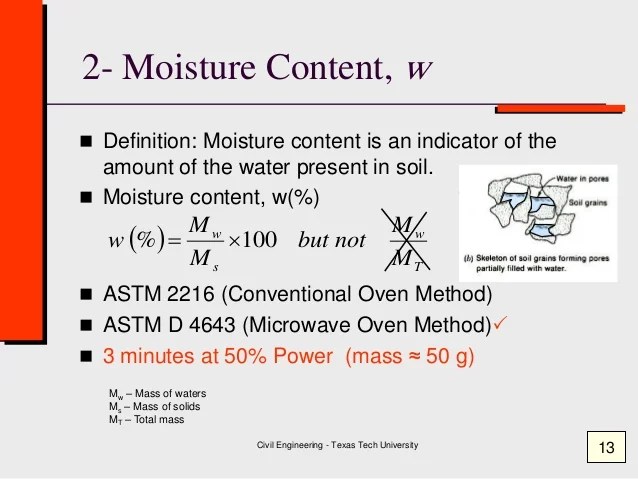 Class 1 Moisture Content Specific Gravity ( Geotechnical Engineeri…