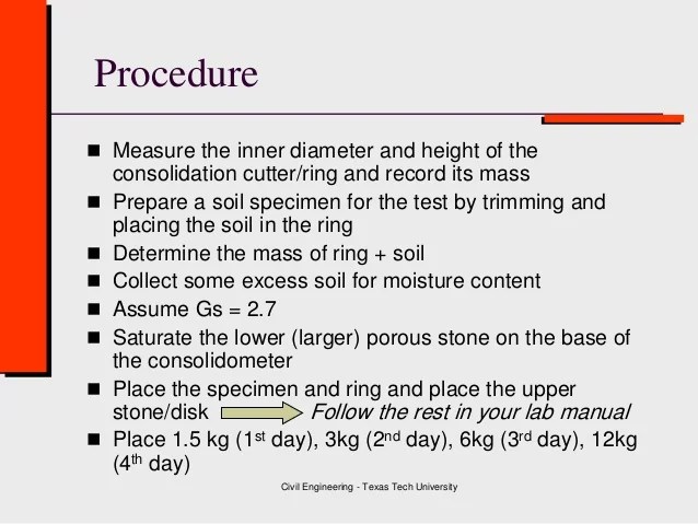 Class 7 Consolidation Test ( Geotechnical Engineering )