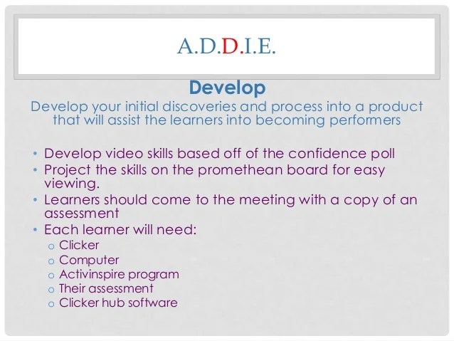 Clickers through the ADDIE Model