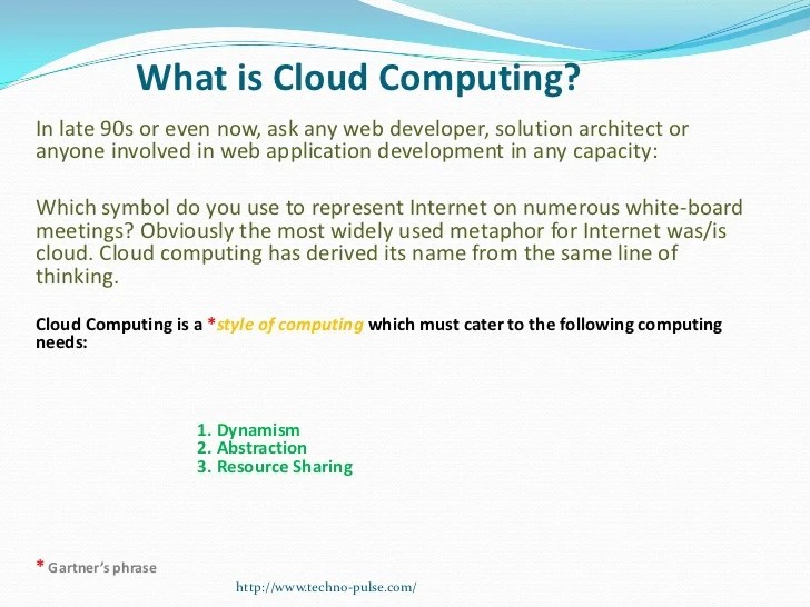 Fundamentals Of Cloud Computing Its Basics and Terminology