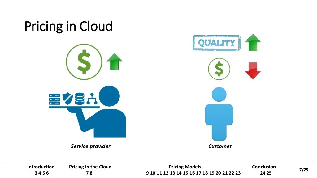 Cloud computing pricing models