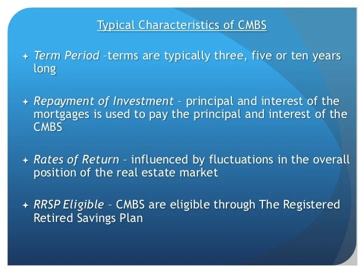 Real Estate Loans Typical Terms Of Commercial Real Estate Loans
