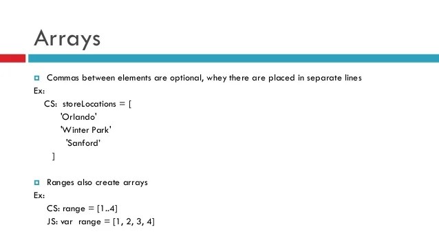 Introduction to CoffeeScript