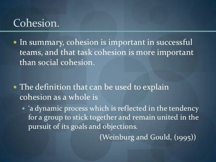 Cohesion.(2)