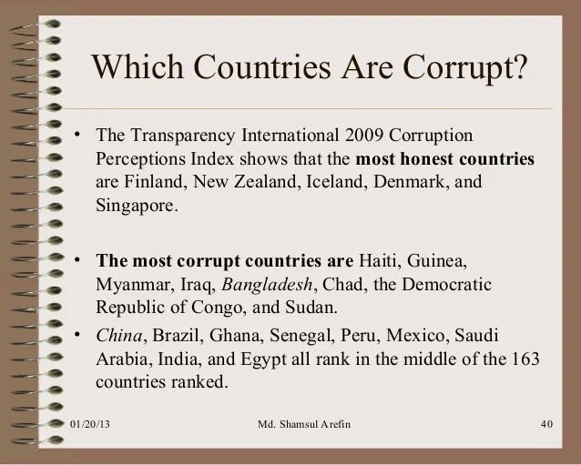 Combating corruption 01 102012