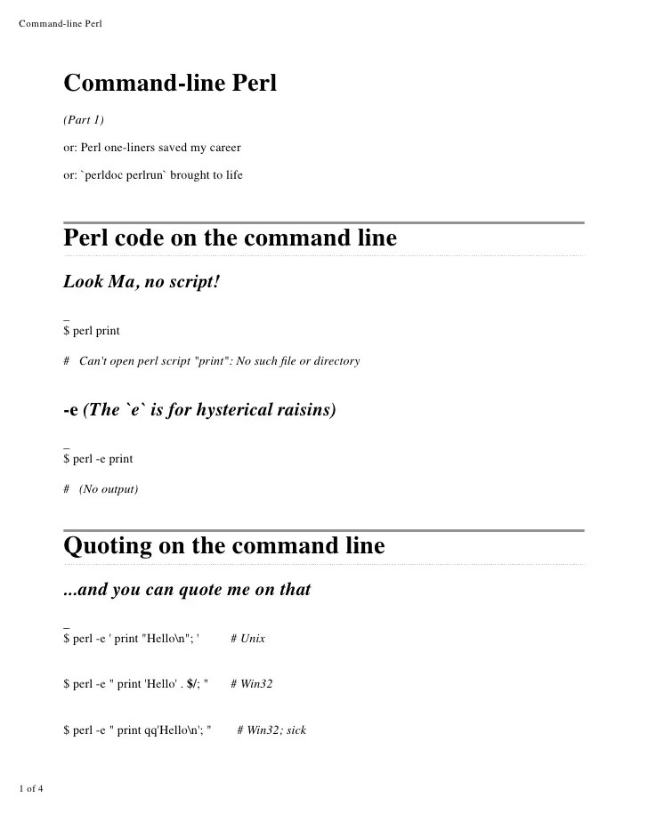 Command Line Perl 20090423
