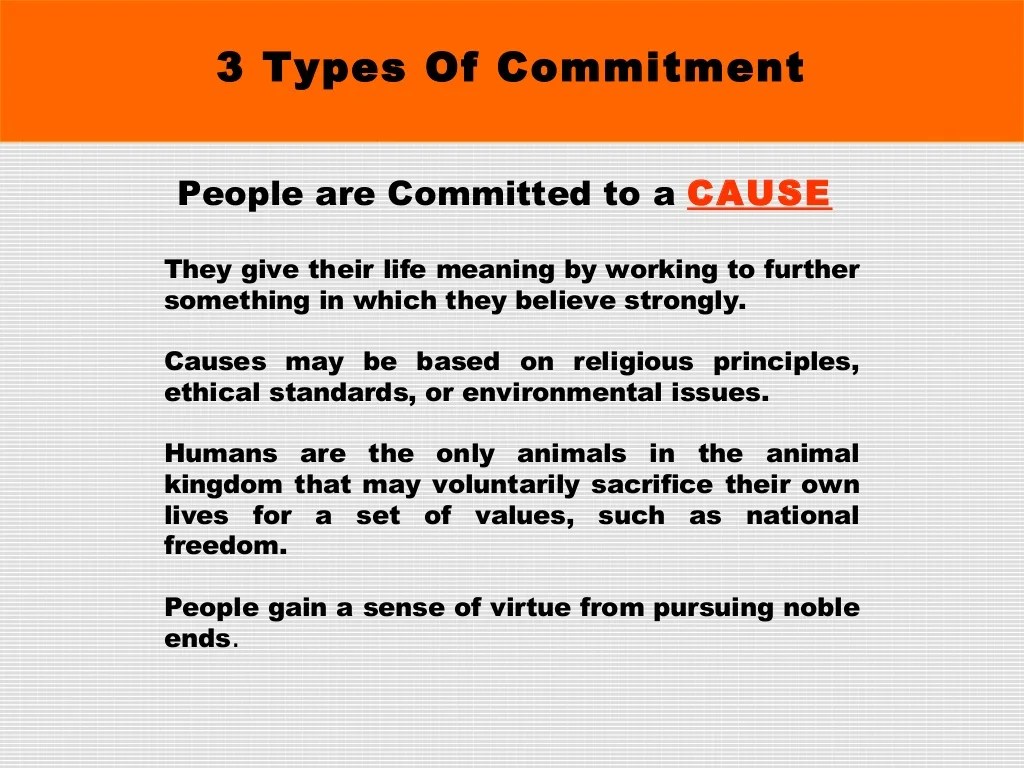 Commitment