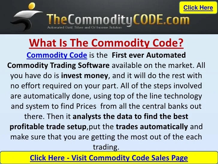 The Commodity Code Launch Calander