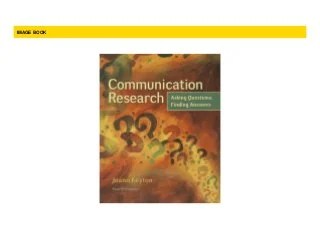 [Doc] Communication Research: Asking Questions, Finding Answers