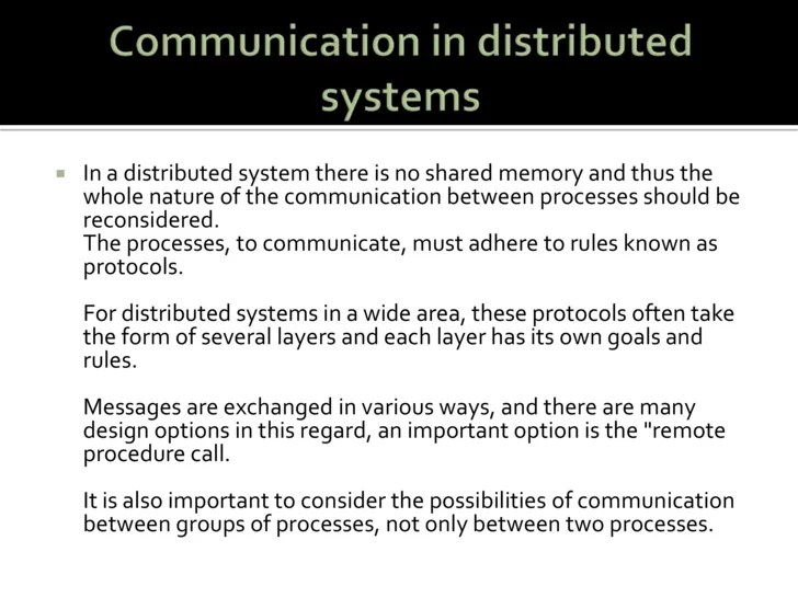 Communication And Synchronization In Distributed Systems