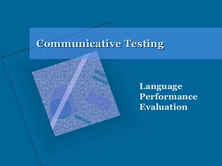 Communicative Language Testing| Cyril J Weir
