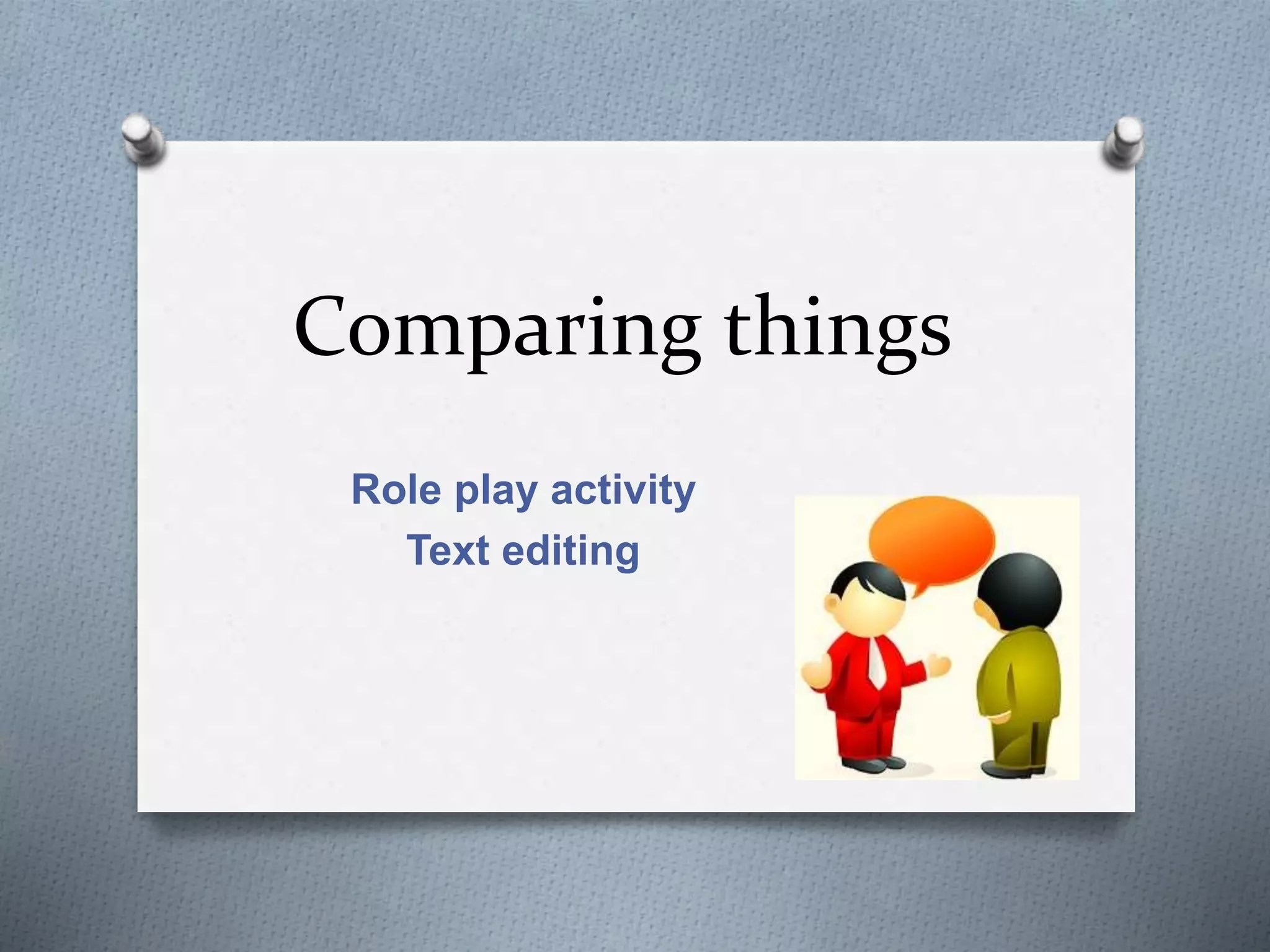 Comparing things | PPT